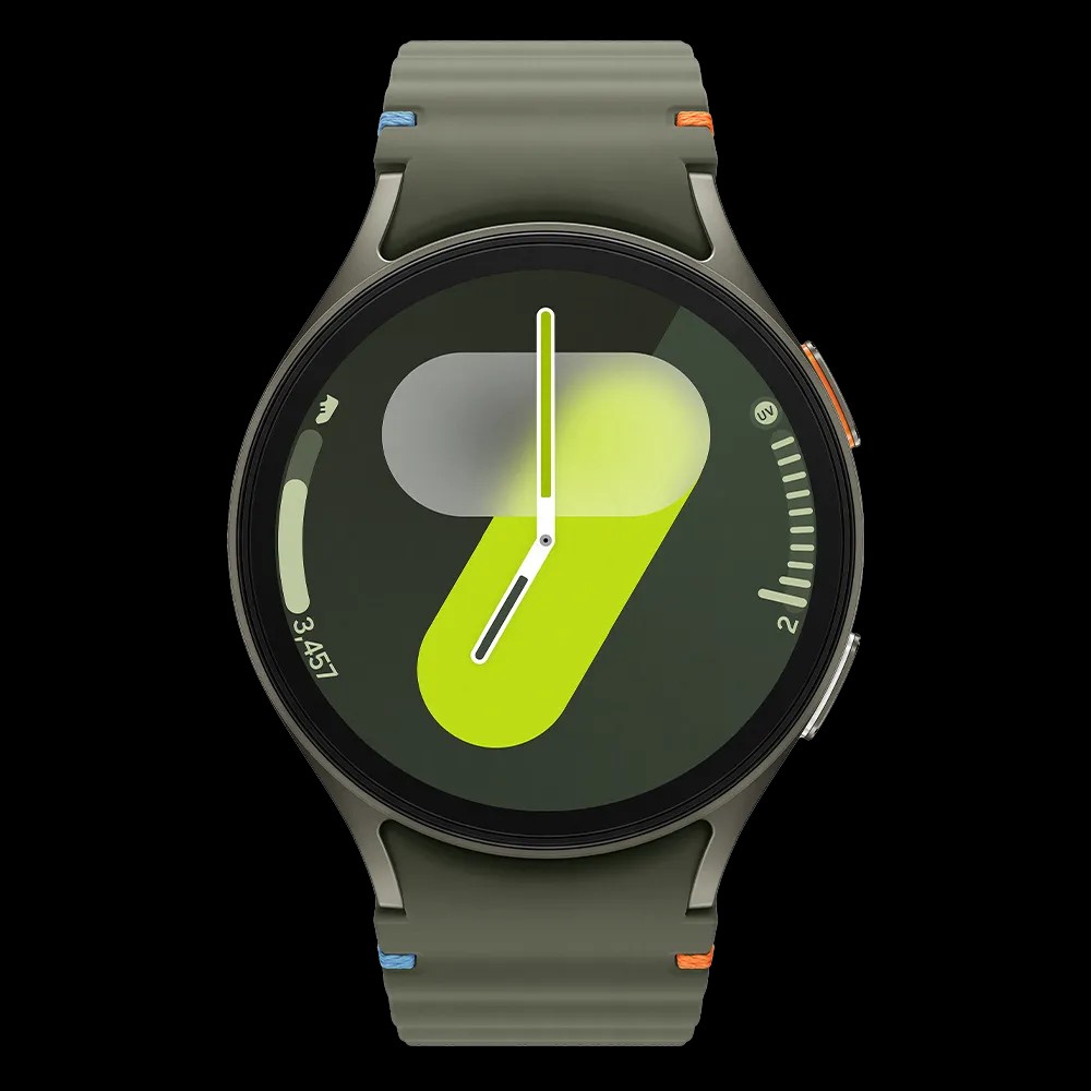 Samsung Galaxy Watch7 case colour Khaki Green band colour Green 44mm front