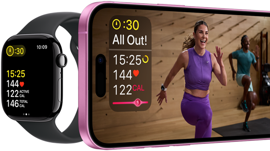 Workout metrics on AppleWatch Series10 and iPhone