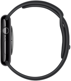 The right side of an AppleWatch Series10 showing its thinness