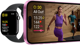 Workout metrics on Apple Watch Series 10 and iPhone