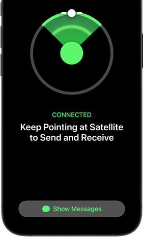 Emergency SOS via Satellite in use