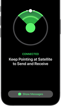 Emergency SOS via Satellite in use