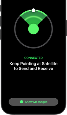 Emergency SOS via Satellite in use